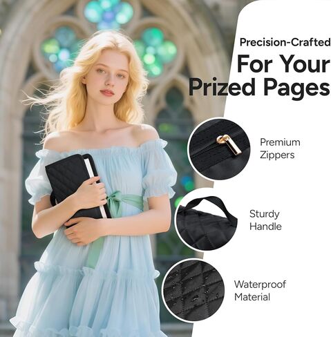 غطاء للكتاب المقدس القابل للتعديل مع 75 علامات تبويب للكتاب المقدس - حالة غلاف الكتاب المقدس للنساء - مقاومة للماء ، قضية الكتاب المقدس القابلة للغسل ， هدايا مسيحية قابلة لإعادة الاستخدام للنساء (الأسود ، ل) in Kuwait