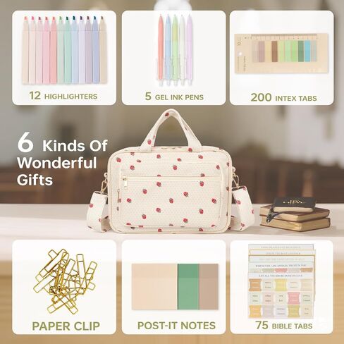 قضية تغطية الكتاب المقدس للنساء لدراسة الكتاب المقدس منظمات حقائب الكتاب المقدس الكبرى الحمل الحمل للكتاب المقدس للفتيات الهدايا المسيحية للنساء (قفزة حمراء ، كبيرة) in Kuwait