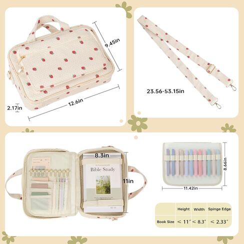 قضية تغطية الكتاب المقدس للنساء لدراسة الكتاب المقدس منظمات حقائب الكتاب المقدس الكبرى الحمل الحمل للكتاب المقدس للفتيات الهدايا المسيحية للنساء (قفزة حمراء ، كبيرة) in Kuwait