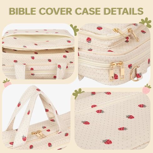 قضية تغطية الكتاب المقدس للنساء لدراسة الكتاب المقدس منظمات حقائب الكتاب المقدس الكبرى الحمل الحمل للكتاب المقدس للفتيات الهدايا المسيحية للنساء (قفزة حمراء ، كبيرة) in Kuwait