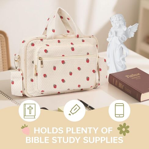 قضية تغطية الكتاب المقدس للنساء لدراسة الكتاب المقدس منظمات حقائب الكتاب المقدس الكبرى الحمل الحمل للكتاب المقدس للفتيات الهدايا المسيحية للنساء (قفزة حمراء ، كبيرة) in Kuwait