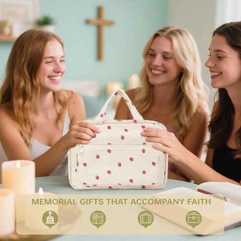 قضية تغطية الكتاب المقدس للنساء لدراسة الكتاب المقدس منظمات حقائب الكتاب المقدس الكبرى الحمل الحمل للكتاب المقدس للفتيات الهدايا المسيحية للنساء (قفزة حمراء ، كبيرة) in Kuwait