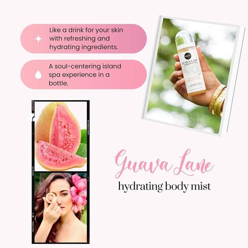 MOEĀ- GUAVA LANE Tropical Body Mist - Bright Nectar and Citrus Scent - MADE IN HAWAI’I - Skin-loving refreshing mist with fragrance mood boost - Summer Body Deo - Bright and Blooming- 3.4 oz in Saudi Arabia