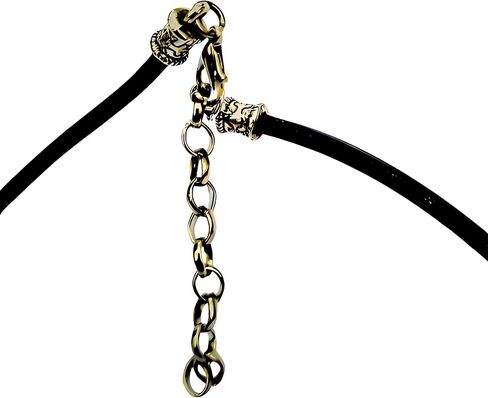 Leather Necklace Cord for Men Women Silver Alpaca Lobster Clasp Black Leather Adjustable Necklace in Saudi Arabia