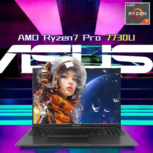 كمبيوتر محمول ASUS Vivobook 16 بوصة رفيع، AMD Ryzen 7 5800HS(Beat i7-1195G7)، كاميرا ويب، USB من النوع C، WiFi 6، Windows 11 Home، مع/لوحة ماوس (ذاكرة الوصول العشوائي 16 جيجابايت | 1 تيرابايت SSD) in Kuwait