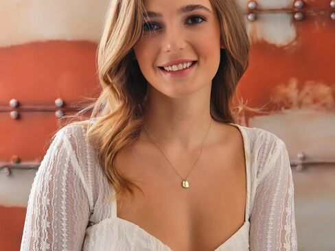 14K Solid Gold Bar Tag Necklace, Custom Name Initial Pendant, Vertical Bar Choker, Handmade Personalized Gift in Saudi Arabia