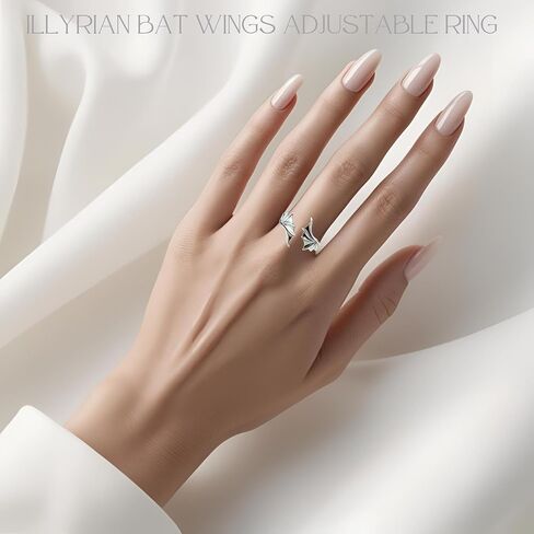 ACOTAR Wing Adjustable Ring S.J. Maas Licensed Illyrian Rhysand Crescent City Bat Boy Angel Malakim (Illyrian Bat) in Saudi Arabia
