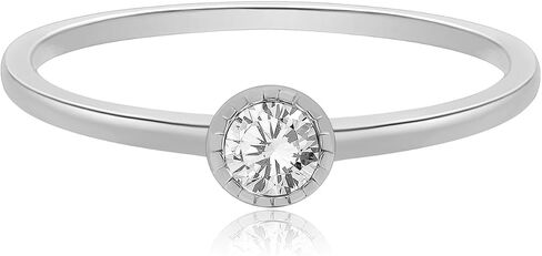 Gold Pleated Sterling Silver Cubic Zirconia Stackable Rings for Women Gemstone Statement Rings Birthstone Handmade Rings, Gold, 5.25 in Saudi Arabia