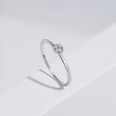 Gold Pleated Sterling Silver Cubic Zirconia Stackable Rings for Women Gemstone Statement Rings Birthstone Handmade Rings, Gold, 5.25 in Saudi Arabia