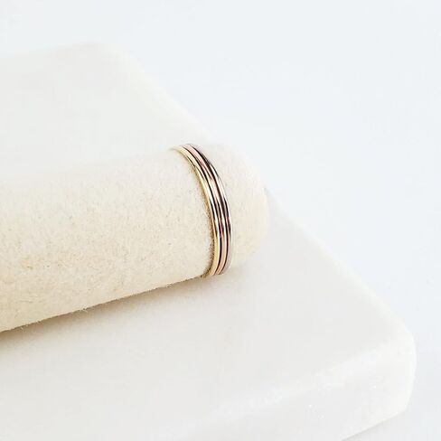 10k Solid Gold Very Thin Stacking Ring (yellow-gold, 5.5) in Kuwait