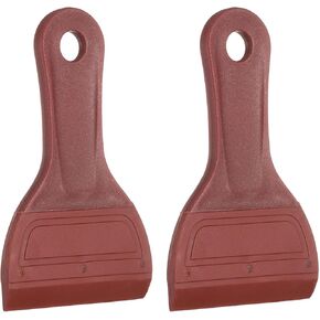 HARFINGTON 2pcs Small Squeegee 2.3 Inch Soft Rubber Blade Small Scraper for Glass Shower Cleaning Desktop Screen Printing Self-Adhesive Vinyl, Red