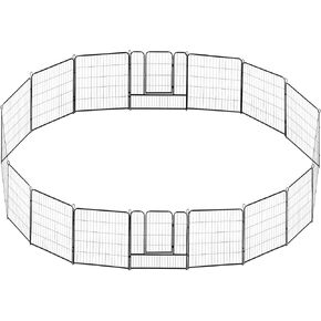 Metal Dog Playpen في الهواء الطلق للحيوانات الصغيرة/المتوسطة ، 16 لوحة 40 "ارتفاع × 32" عرض ، Pet Fence Puppy Pen مع الأبواب