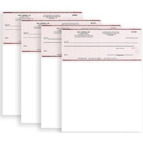 Computer Checks Compatible with QB Accounting Software - Custom Business Checks on Top, Burgundy (500)