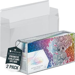2 Pack Prismatic Evolutions SPC Plastic Protectors - 0.7mm Ultra Thick Display Protector - Compatible with Prismatic Evolutions Super Premium Collection Box (2 Pack)