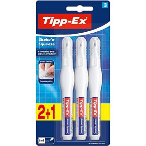 TIPP -EX Shake'n Squize Premium Correction Ass - سائل تصحيح غير معتدل عالي الجودة - 8 مل - 2 +1 حزمة