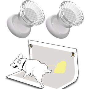 Pee Pad Holder White 2 Pieces Training Pad Magnetic Holder with Easy-Lifted Handles Strong Magnets for Most Flat Surfaces Easy Cleanup for Leg Lifting Dogs