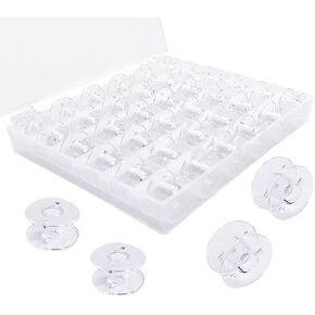 36 Pack Clear Plastic Sewing Machine Bobbin, Plastic Bobbins for Sewing Machine, Sewing Machine Bobbins Plastic Universal Clear with Bobbin Case for Most Sewing Machines