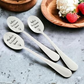 Personalized Ice Cream Spoon - Custom Ice Cream Spoon - Engraved Ice Cream Spoon - Ice Cream Spoon for Mom - Gift for Her - Ice Cream Gift