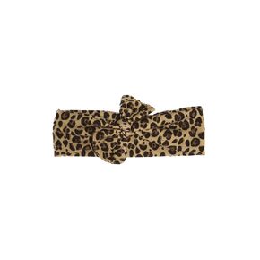 Leopard Print With Bow Stretch Headband - Wide Baby Headwrap - Leopard Baby Headband - Newborn Baby Hair Bow - Baby Take Home Outfit - Animal Print Headbands (Newborn - 3 Months)
