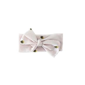 Bee Bow Stretch Headband - Wide Baby Headwrap - Cute Bee Baby Headband - Newborn Baby Hair Bow - Baby Take Home Outfit (6-12 Months)