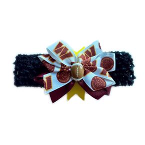 Commanders Baby Girl Boutique Bow Crocheted Headband