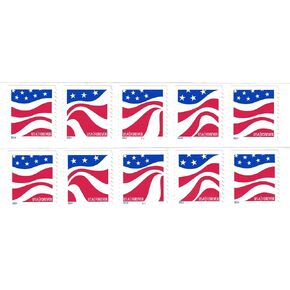 USPS Red White and Blue Forever Stamps - 100 Stamps