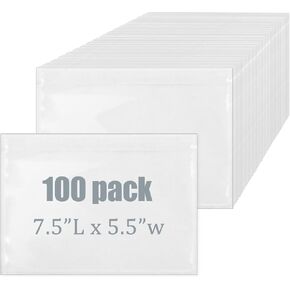 ZUFECY 100-Pack Packing List Envelopes, 7.5" x 5.5" Clear Mailing Pouches, Packing List Enclosed Bags Top Loading