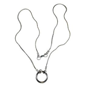 Tiny Unique Day Collar Minimalist Necklace play now Gun Black color O Ring Choker Statement square Pure Plated Antique Silver Oxide For Men Women Gift light Infinity choose size (18, Day colar)