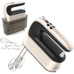 9-Speed Digital Hand Mixer Electric, 400W DC Motor, Hand Mixer electric Handheld with Snap-On Storage Case, Touch Button, Turbo Boost, 5x Stainless Steel Accessories (Lilac Purple) in Saudi Arabia