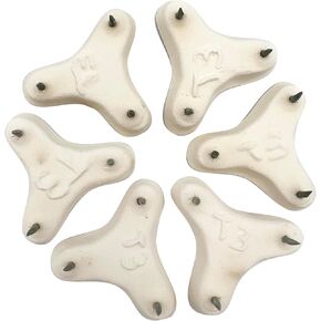 Ceramic Tripod 3-Point Ceramic Tripod Kiln Stilt - with Points 1-1/8" Apart for Kiln Firing of Ceramic and Pottery Pieces - (Pkg/6) - Maximum Firing Temperature 2025° - Cone 03
