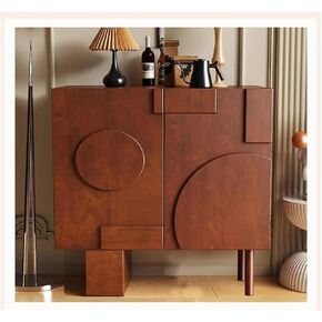Sideboard Cabinet French Antique Style Shoe Cabinet American Retro Entrance Cabinet Living Room Wall Storage Cabinet Multifunctional Partition Dining Side Cabinet Sideboard Cabinet With Drawers(Wooden in Kuwait