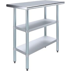 Stainless Steel Work Table with Second Undershelf (14x36)