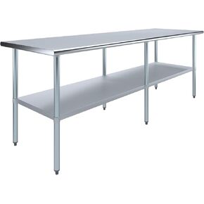 30 in. x 96 in. Stainless Steel Work Table | NSF Kitchen Prep Table | Utitly Metal Table