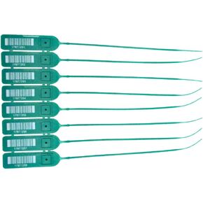Green Pull-Tight Barcode Security Seals 8'', 1,000 Seals