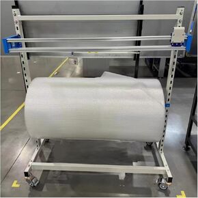 Heavy Duty Bubble Wrap Roll Dispenser, Commercial Manual Cling Film Dispenser, 2 in 1 Wrapping Paper Holder (146x60x155cm)