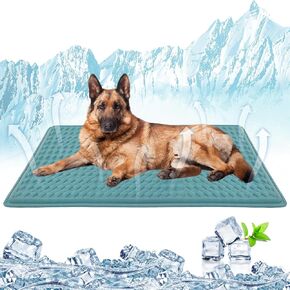 Large Dog Cooling Mat for Dogs,34×23 in Silicone Anti-Slip Waterproof，Easy Washable Pet Cool Blanket, Ice Cool Fabric, Cooling for Dog Kennel, Indoor and Outdoor Floors, Car Seat&Sofa