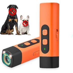 Dog Bark Deterrent Device - Ultrasonic Anti-Bark, Rechargeable for 90 Days - 32ft Range - One-Button Correction for Bad Behavior - Suitable for Indoor & Outdoor Use.