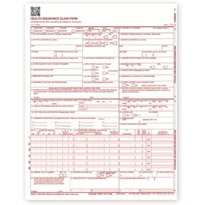 New CMS 1500 Health Insurance Claim Forms, HCFA Approved Version (02/12) - 500 Forms
