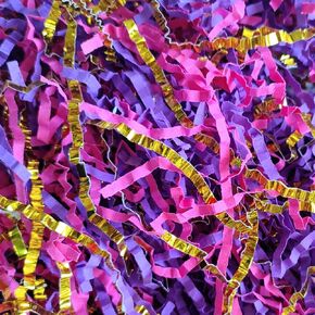 Ottwlli Ottwlli150Gram Royal Blue & Gold Color Crinkle cut paper shred Filler Gift Box Filling Easter Grass for Wedding, Birthday, Anniversary,Valentine, Christmas Gift Box Filler in Saudi Arabia