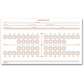 5Forms Dental Exam Record Slips Numbered Teeth System C 4 1/2 x 8" Qty 500