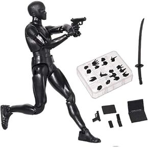 AXITWXIT Action Figures Body-Kun DX & Body-Chan DX PVC Figure Model Drawing for S H Figuarts with Box for Artists (Skin Color, Male)