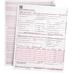 CMS 1500 Claim Forms, New HCFA (Version 2/12), Health Insurance Laser Sheets – 500 Sheets
