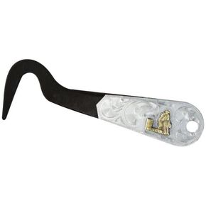 Showman Barrel Racer Brown Steel Hoof Pick