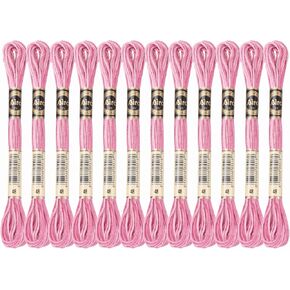 PATIKIL 12 Skeins Embroidery Floss, Polyester Embroidery Threads Bracelets String for Cross-Stitch Hand Embroidery, Blue Purple