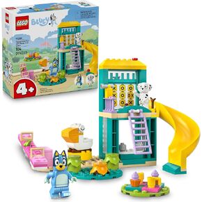 Lego Bluey Playground متعة مع Bluey و Chloe - لعبة بناء للأطفال - لعبة الحسية للعب التظاهر - تشمل Bluey و Chloe Minifigures - فكرة هدية عيد ميلاد للفتيات والفتيان 4 وما فوق - 11201