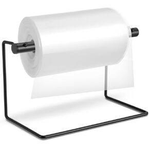 Heavy Duty Metal Poly Tubing Dispensers, 12" Width Black, with Mounting Hardware for Accommodate Rolls of Poly Tubing or Roll-top Poly Bags