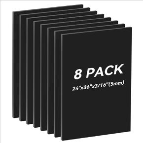 Black Foam Board 24x36×3/16 inches,5MM Poster Board for DIY Projects 3-Pack High Quality Blank Board Perfect for Arts Crafts School Projects Presentation Displays