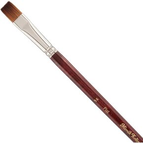 Creative Mark Mimik Kolinsky Watercolor Brush - # 6 Flat - Long Handle Synthetic Paint Brush - Handmade in Germany - Synthetic Sable Paint Brushes for Professional Artists - Animal-Friendly