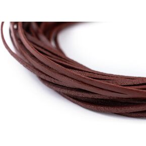 TheBeadChest 1.5mm Brown Flat Leather Cord (15ft)