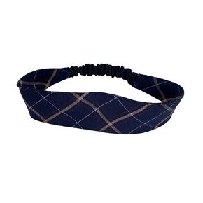 Back to School Elastic Soft Headband in School Uniform Plaids (Cola-Plaid 43)
